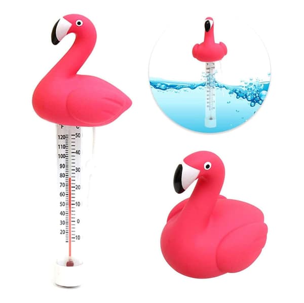 Flytande Pooltermometer Simbassängtermometer Flytande Flamingo