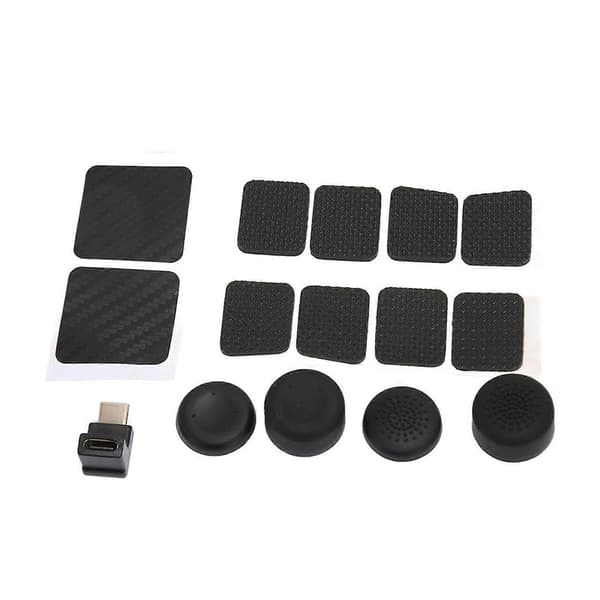 Forbedringssæt til bagknapper, silikone, tommelfingergreb, touchpad-beskytter, 90 graders USB C-adapter til Steam Deck-tilbehør