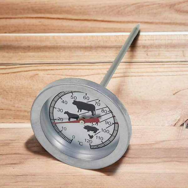 Analog Grilltermometer, Rustfrit Stål Ovn eller Grilltermometer (Pegerlængde 10,5 cm)