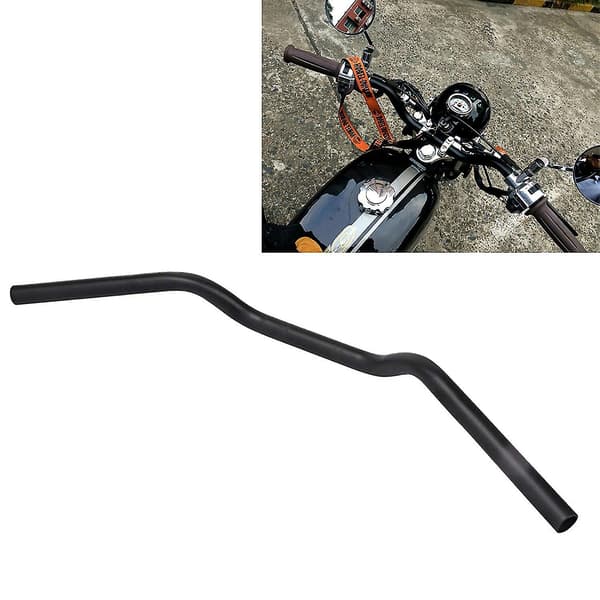 Motorcykelstyr Drag Bars 1 tomme (25 mm) Tracker til Sportster Xl 883 1200 Sort
