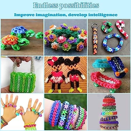 Loom Bands-sæt 2500 håndværksstykker 40 farver armbånd gør det selv