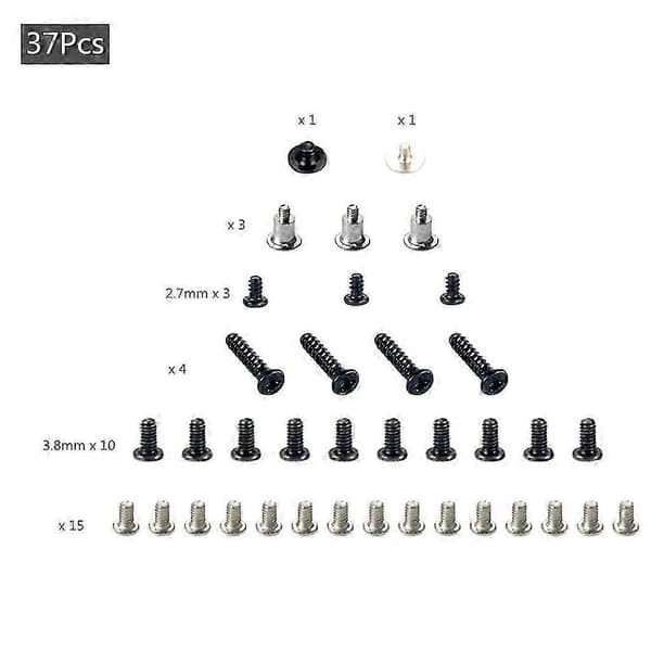 For Switch Console Controller Complete Set Screws Fastener Replacement Repair Kit s202412121344 [Db] 37 piece set 37 piece set