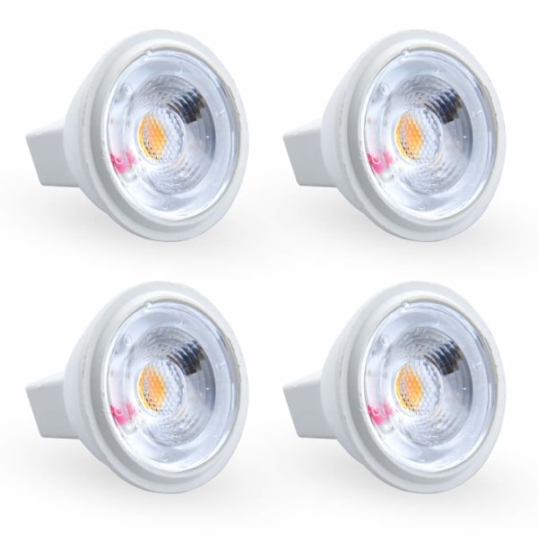 3W MR11 GU4 LED-lampa Kallvit 6000K AC/DC 12V (4st)