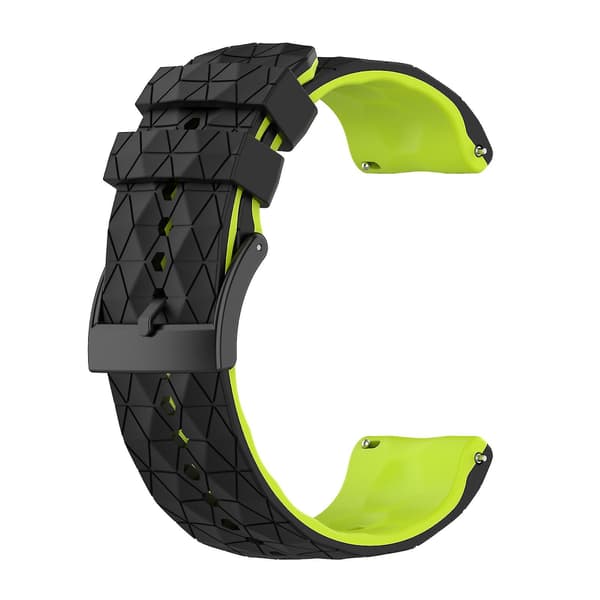 Silikonebånd til Suunto 7 Sort Grøn Black Green