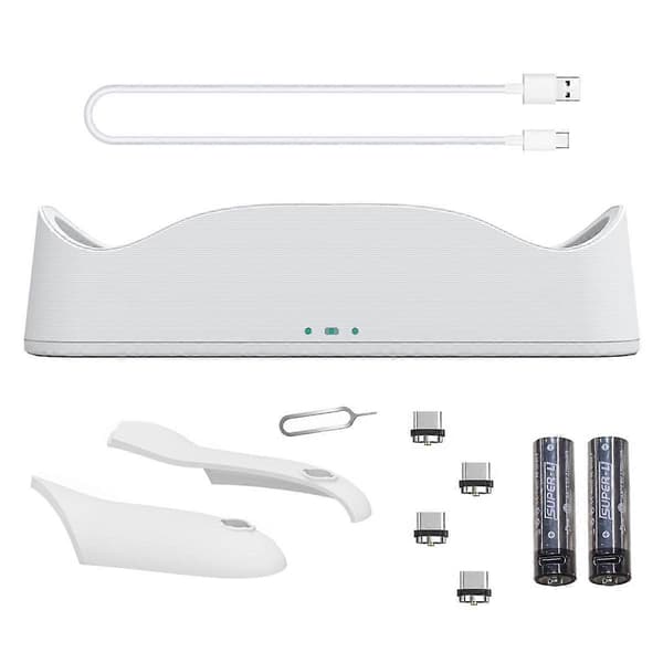 For Grip Magnetisk Ladestasjon med Batterisett Multifunksjonelt VR-sittelader Tilbehør