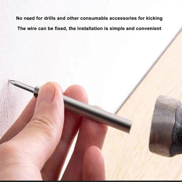 100 Pcs Double-Headed Nails, Skirting Board Mark-Free Nail, Invisible Security Screws, 100% New