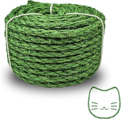 1 pc Green Sisal Rope for Cats, 6MM * 30m Thick Sisal Rope