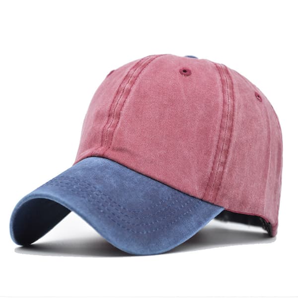 Fabrikksalg Lysbretthette Koreansk Vasket Distressed Solhatt Ensfarget Lysbretthette Retro Skyggelue 5 Justerbar
