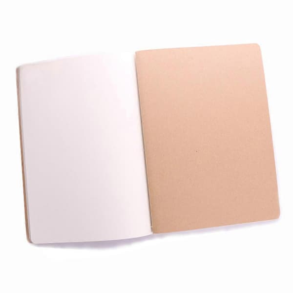 12 stk A6 Kraft Notesbøger Kraft Brun Tomme Sider Tomt Omslag Kraft Journaler