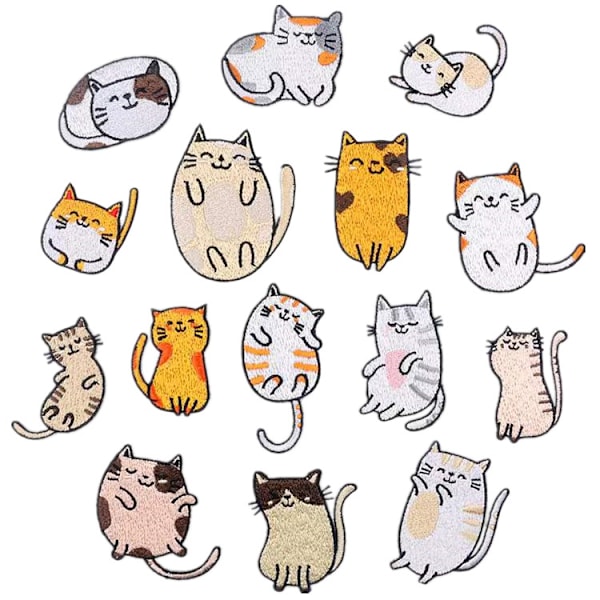 33 stk. Kattebroderilapper, valpebroderilapper, kattelapper, co