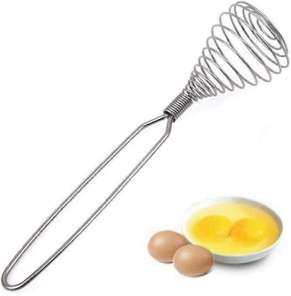 Mini Fransk Vårvisp, 22 cm Sølv Rustfritt Stål Spiralvisp, Håndvisp Eggevisper Eggmikser Visp Blender Rører