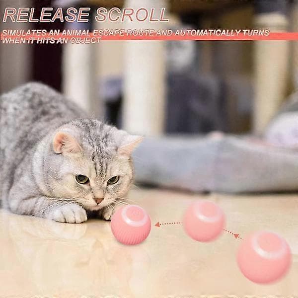 Katte legetøj - Aktiveret bold/Bevægeligt kattelegetøj Pink bold