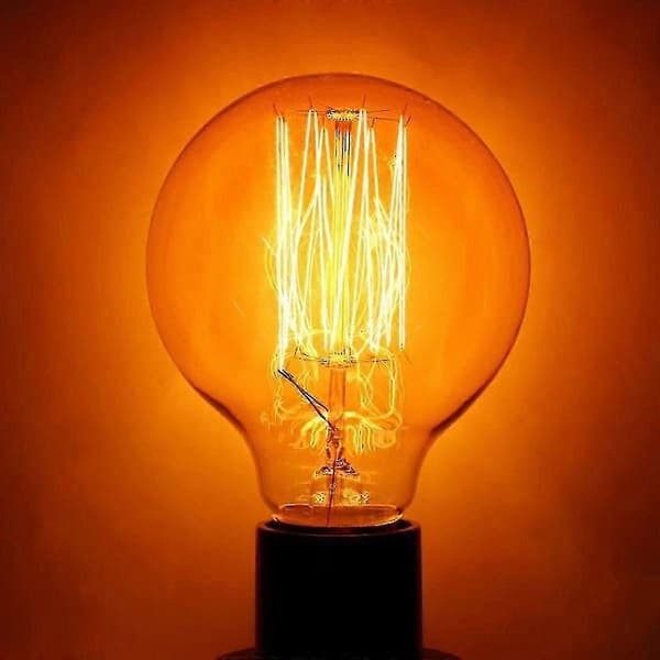 6-pak Vintage Edison G80 E27 40W Glødepærer Varm Hvid 220V Lys