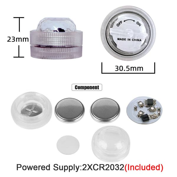 10 stk. Mini nedsænkbare LED-lamper, ALED LIGHT undervandslampe W