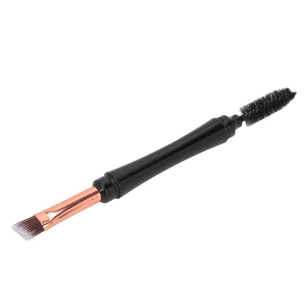 Eyebrow Brush Double-Sided Spiral Portable Versatile Exquisite Angled Brush with Guard for Beginners