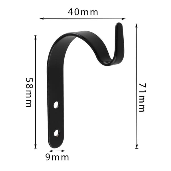 Metall J-typ 71mm smidesjärn krok blomkorg tillbehör 4st 4st