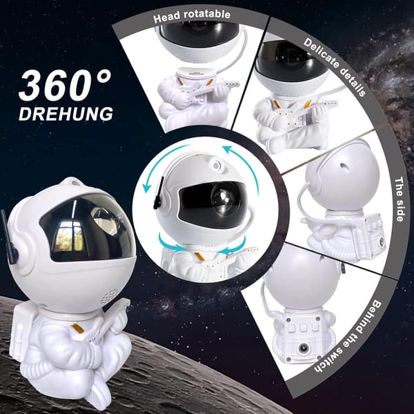 Starry Sky Projector, Adjustable Brightness Star Galaxy Astronaut P