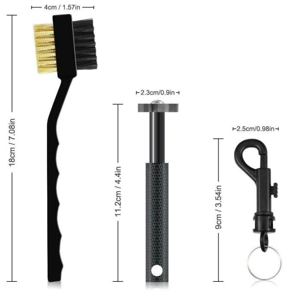 TG Golf Tilbehør - Børste og Groove Sharpener Svart{f2}-AD8-