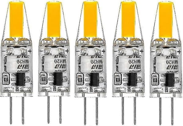 G4 LED 220V 3W 2700K Warm White 160lm, Silicone Bulbs Replace Traditional 30W Halogen Lamps, 5-pack-FX-