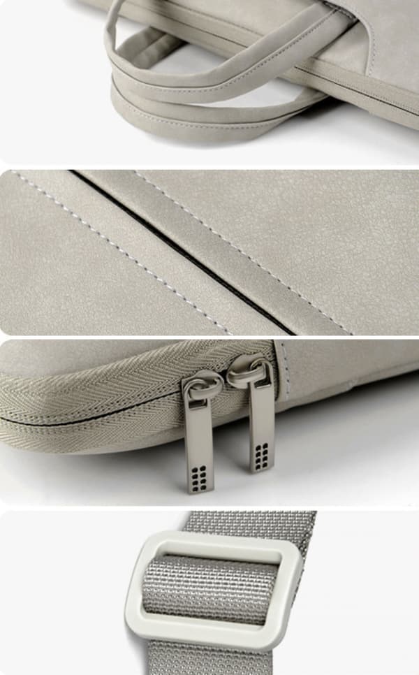 Laptop Bag 15.6 inch Leather Unisex Briefcase Waterproof Durable