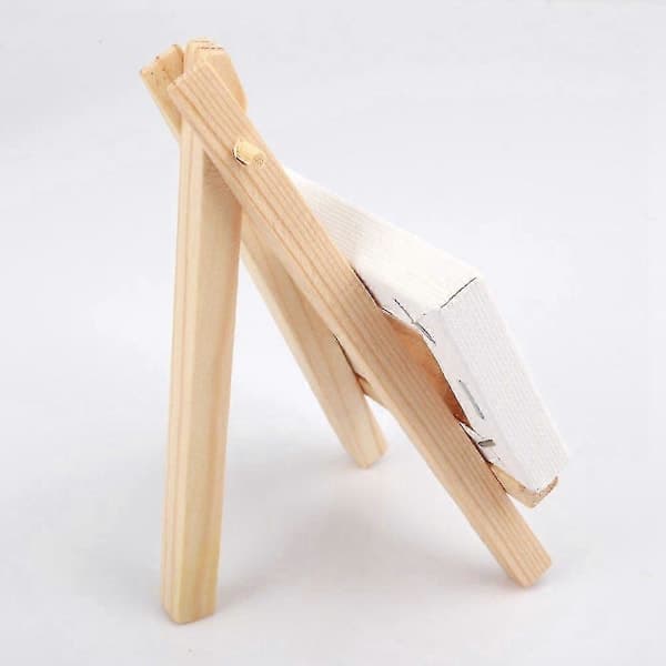 10 sæt mini displaystativ med lærred 8x8cm bryllupsbordnummer maleri hobby malerihåndværk DIY