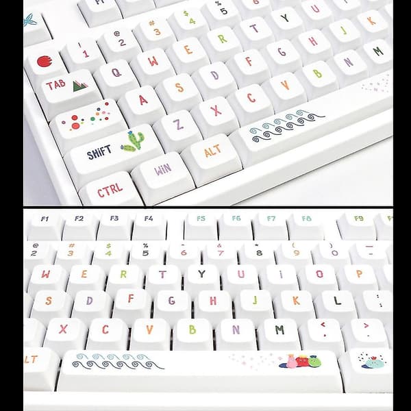 124 Tangenter Pbt Keycaps Xda Profil Farvesublimering Keycap Til Mekanisk Tastatur