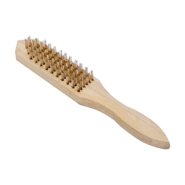 Wire Brush with Wooden Handle - Manual Tool for Removing Paint, V