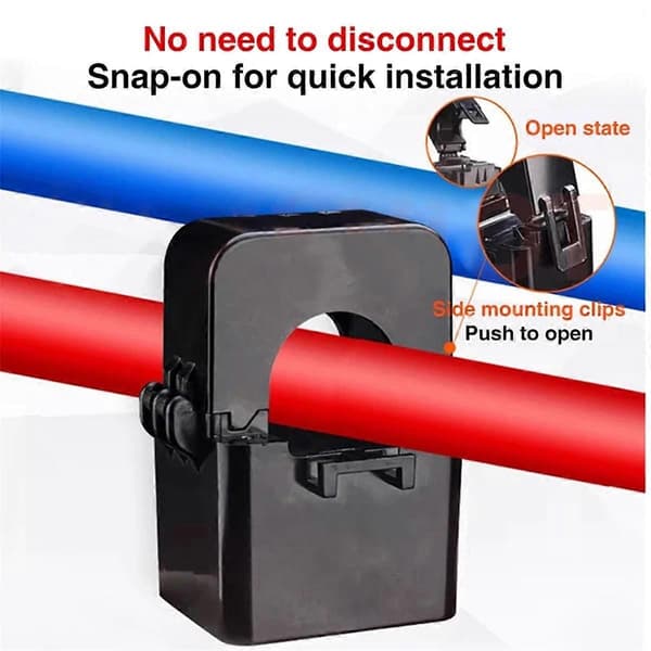 Tuya Wifi Smart Energy Meter with Current Transformer Clamp 2 Channels 80A Energy Meter Smart Home Wa