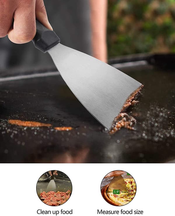 Set med 3 stekspadar, 1 grönsaksskrapa, 2 för grillning och stekbord, 6-delars set
