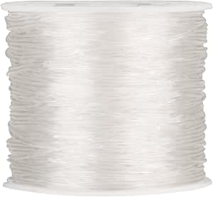 1 mm och 30 m transparent elastisk pärltråd för smyckesarmband, transparent