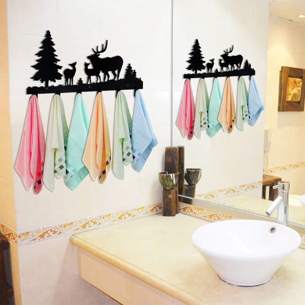 Coat Rack - Wall Mounted Coat Rack with 6 Hooks - Decorative Wall Hook