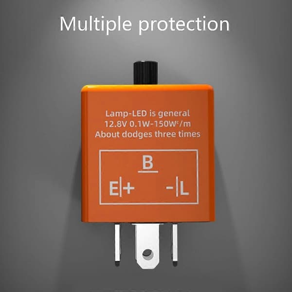 Justerbart LED-blinkrelæ Blinklysindikatorlampe til Motorcykel