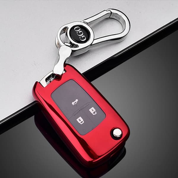 Soft TPU Car Remote Key Case for Cruze Aveo Sail Captiva Opel (Red A)