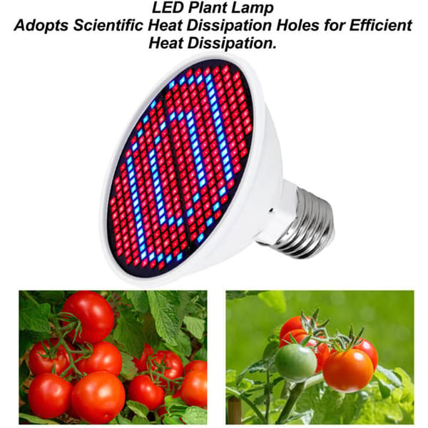 300 LED Plant Light, Red and Blue Spectrum, E27 Socket, Plant Lighting for Indoor Plants, Seed Starting, AC85-265V, DUBUNS