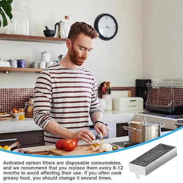4-pak kulfilter til emhætte Bosch Siemens Neff Gaggenau Constructa Recirkulation 193 x 75 x 35 mm