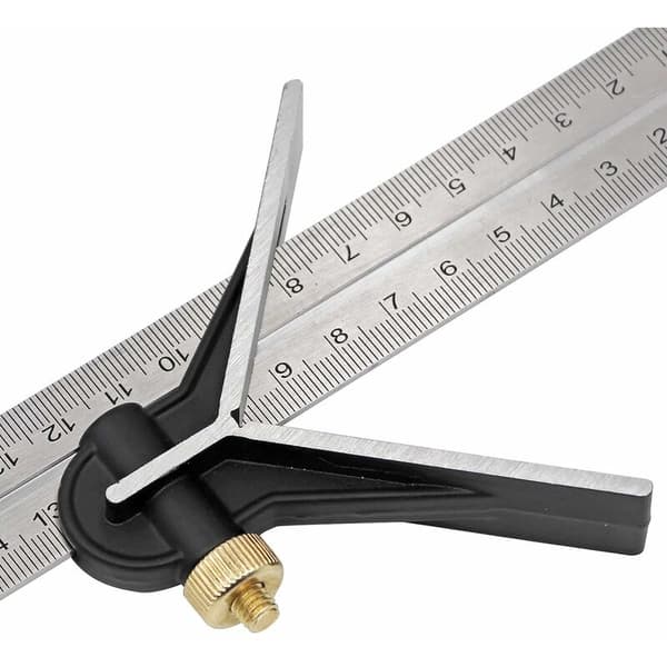 Combination Square Ruler Carpenter Multifunctional Metal Square Adjustable Angle Carpenter Tool, 300MM
