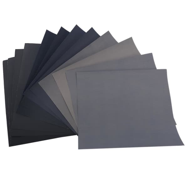 Korn 1500 2000 2500 3000 5000 7000 Sandpapir - 12-pak