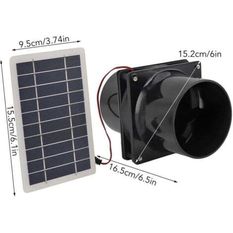 10W Solar Exhaust Fan – 12V Solar Panel – Air Circulation for Greenhouses, RVs, Chicken Coops – Easy Installation