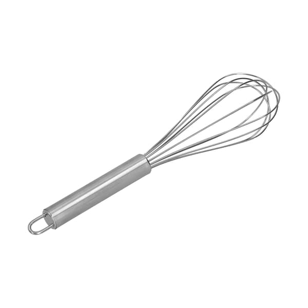 Visp i rustfritt stål, manuell 6-tråds eggvisp for hjemmebaking, matlaging, blanding, visping 10 tommer