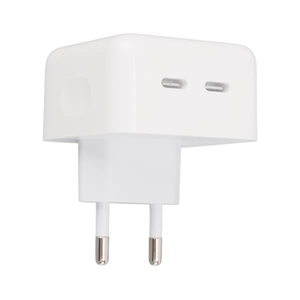 35W dobbel USB-C PD hurtiglader med kabel for iPhone og Android, EU-plugg 100-240V 0.2 0.2 0.2