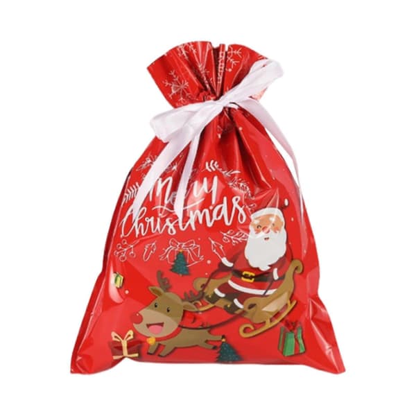 15 st Jul Snörpåse Presentpåsar 2024 Julklappspåsar Blandade Storlekar Julklappspapper Multipack Jul Snörpåse Presentpåsar Multi