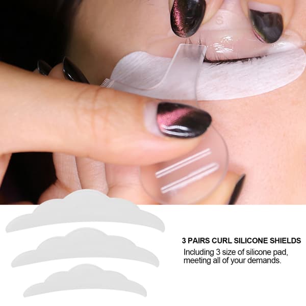 3 Pairs Curl Silicone Shield Pads Eyelash Lifting Curling Eyelash Extension S M L
