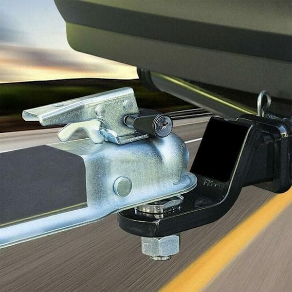Caravan Security Lock for Secure and Durable Anti-Theft, Unisex Metal Locksmith Tool, Trailer Lock, Black