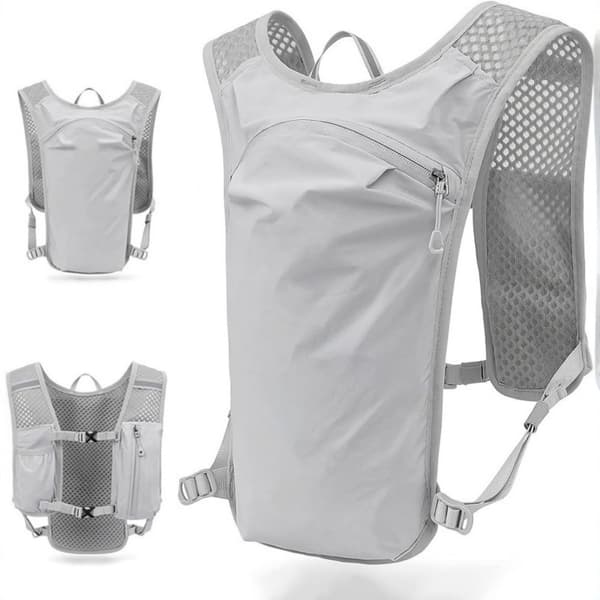 Hydration Rygsæk Hydration Bælte Hydration Pakke Løbevest til Udendørs Trailløb Marathon Vandring-FA- Grå Gray