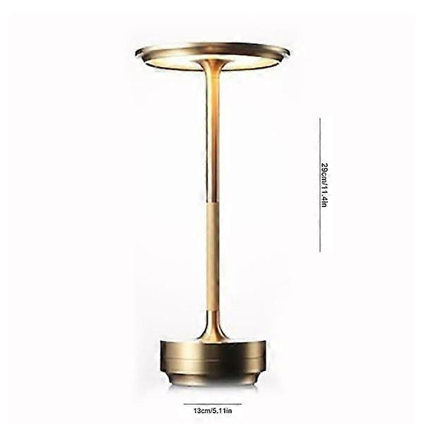 Trådløs Bordlampe Dimbar Metall Oppladbar Gull Gull Gull (FMY)