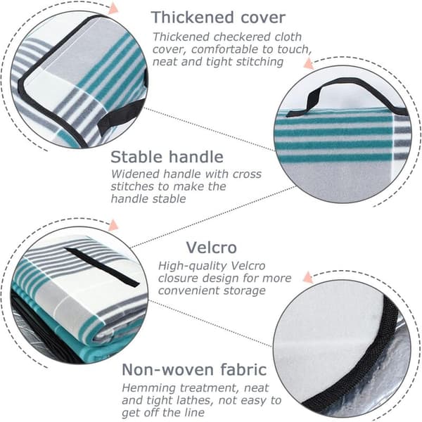 Waterproof Foldable Picnic Blanket with Handle for Camping, Beach, Garden 200 x 200 cm