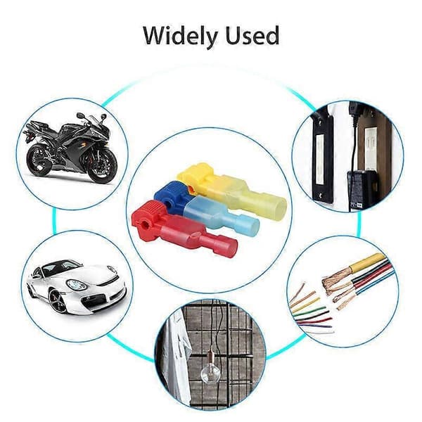Wire Connector, Electrical Crimp Terminal Quick Disconnect, T-tap Quick Splice, Fully Insulated Terminal Connector Kit
