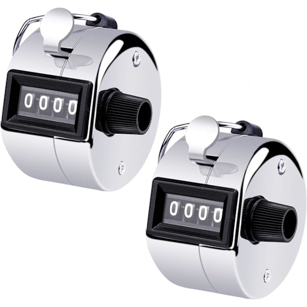 Manual Mechanical Tally Counter 4-Digit Click Counter 2-Pack