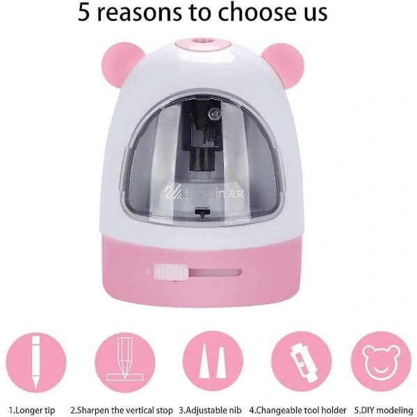 Electric Pencil Sharpener, Battery Operated Pencil Sharpener for