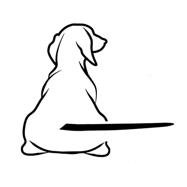 Funny Moving Tail Dog Car Sticker Window Wiper Decals Rear Windshield Sticker White